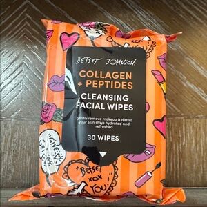 Betsey Johnson Collagen Peptides Cleansing Wipes - Vibrant Orange